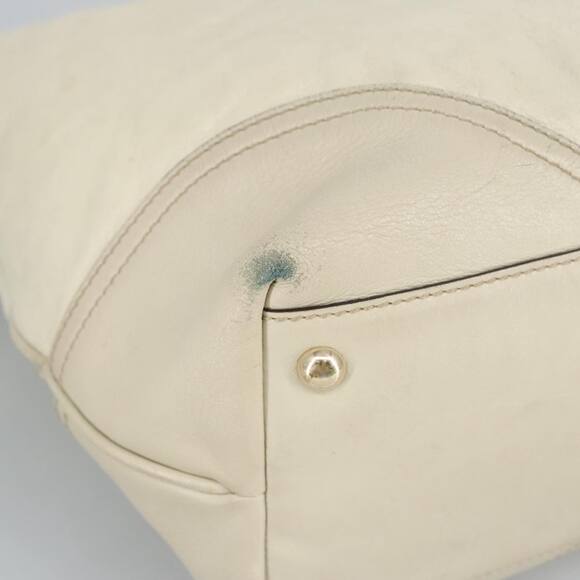 GUCCI Tote Bag Leather Beige Gold - Picture 12 of 16